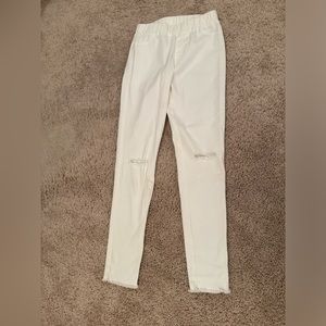 Umgee White, High Waisted Jegging - Size Small
